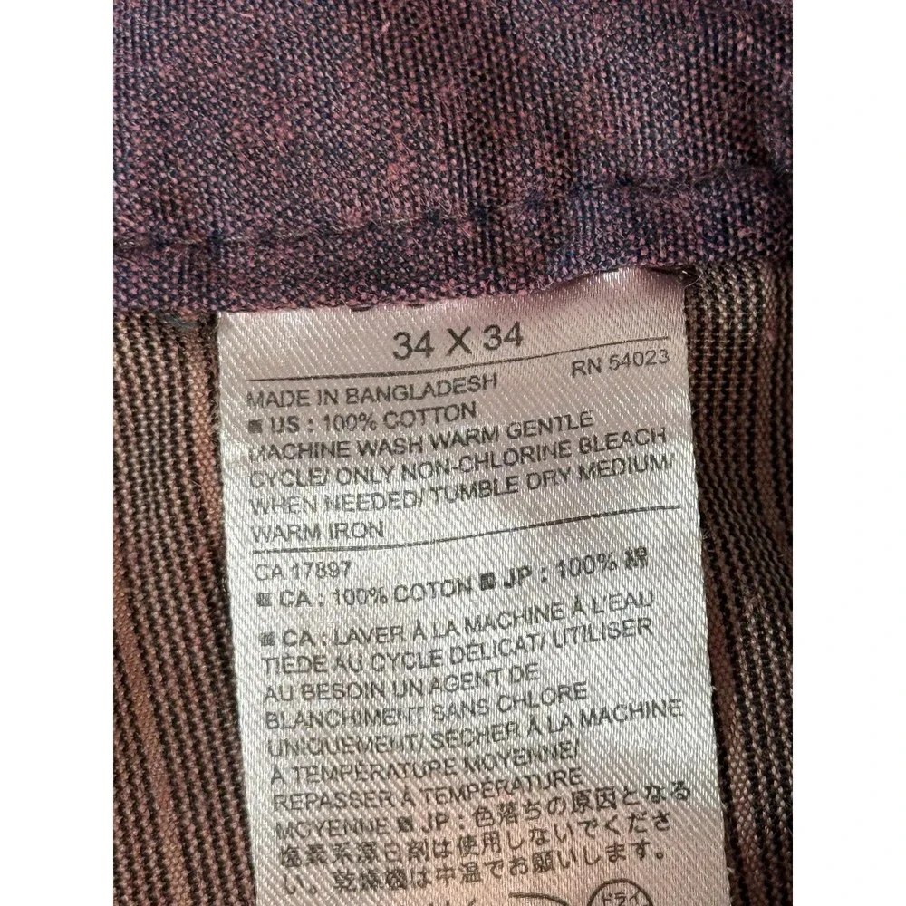 Banana Republic Aiden Chino Pants Mens 34x34 Red Slim Fit Canvas Casual